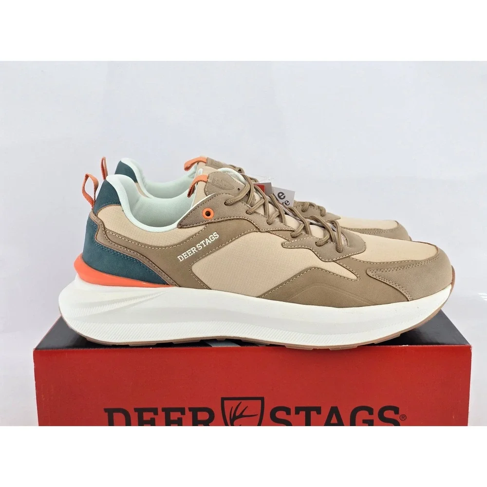Deer Stags Gravity Sneakers Mens 13 Wide Taupe Comfort Walking Shoes - New